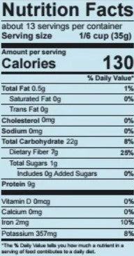 Nutrition for Organic Lentil Medley